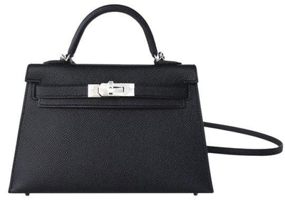 Kelly Ultra  20cm Epsom Mini Black Shoulder Bag