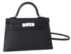 Kelly Ultra  20cm Epsom Mini Black Shoulder Bag