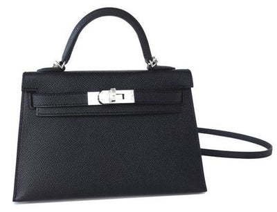 Kelly Ultra  20cm Epsom Mini Black Shoulder Bag