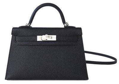 Kelly Ultra  20cm Epsom Mini Black Shoulder Bag