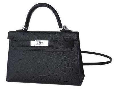 Kelly Ultra  20cm Epsom Mini Black Shoulder Bag