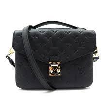 BLACK MONOGRAM EMPREINTE POCHETTE METIS