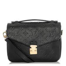 BLACK MONOGRAM EMPREINTE POCHETTE METIS