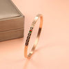 Charm Cuff Bracelets Bangle for Women Stainless Steel Gold Plating 4mm 6mm 8mm Width Luxury Wristband Wedding Female Jewelry