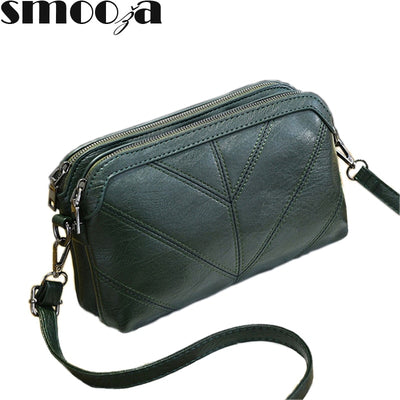 SMOOZA 2019 High Quality Women Handbag Luxury Messenger Bag Soft pu Leather Shoulder Fashion Ladies Crossbody Bags Female Bolsas