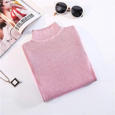 Marwin New-coming Autumn Winter Turtleneck Pullovers Sweaters Primer shirt long sleeve Short Korean Slim-fit tight sweater