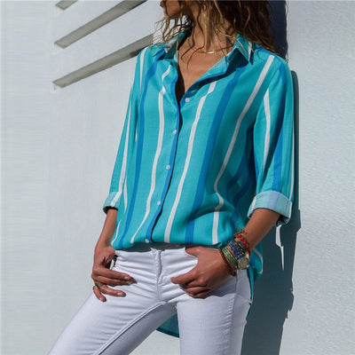 Women Blouses 2019 Fashion Long Sleeve Turn Down Collar Office Shirt Leisure Blouse Shirt Casual Tops Plus Size Blusas Femininas