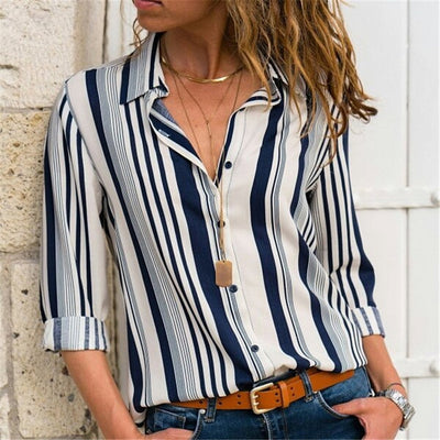 Women Blouses 2019 Fashion Long Sleeve Turn Down Collar Office Shirt Leisure Blouse Shirt Casual Tops Plus Size Blusas Femininas