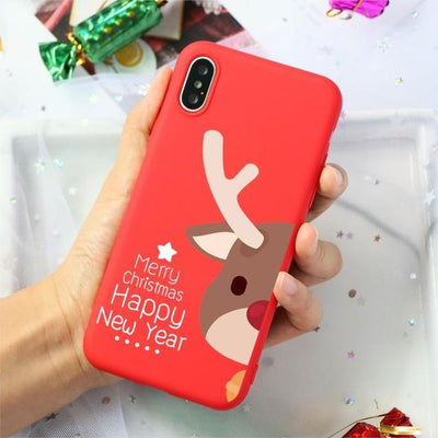 Merry Christmas Santa Claus Deer Print Silicone Soft TPU Case For iPhone 11 Pro 7 8 6 6S Plus XR X XS Max 5 5S SE Case Back Capa