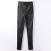 Autumn Winter Women's Leather Pants Women Female Winter High Waisted Pants Leather Trousers PU Skinny Stretch Pencil Pantalons