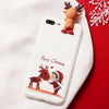 Christmas Cartoon Deer Case For iPhone XR 11 Pro XS Max X 5 5S Silicone Matte Cover For iphone 7 8 6 S 6S Plus 7Plus Case Bear