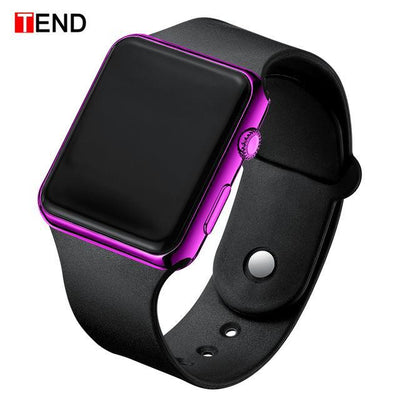 Fashion Men Watch Women Casual Sports Bracelet Watches White LED Electronic Digital Candy Color Silicone Wrist Watch Children