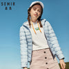 SEMIR 2019 New basic Down Winter jackets Women Winter plus velvet hooded Coats Down Winter Jacket Woman Outwear warm portable