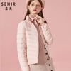 SEMIR 2019 Down Winter Jacket Women Cotton Short Jackets New Down Padded Hooded Warm Autumn Slim Coat Female Casual Tops