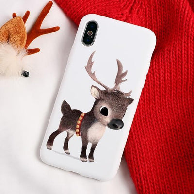 Merry Christmas Santa Claus Deer Xmas Print Silicon Soft TPU Phone Case For iPhone 7 8 6 6S Plus XR X 11 Pro XS Max 5 5S SE Case