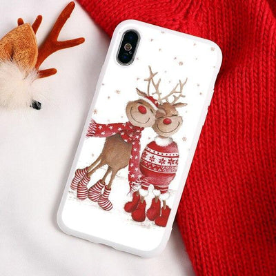 Merry Christmas Santa Claus Deer Xmas Print Silicon Soft TPU Phone Case For iPhone 7 8 6 6S Plus XR X 11 Pro XS Max 5 5S SE Case