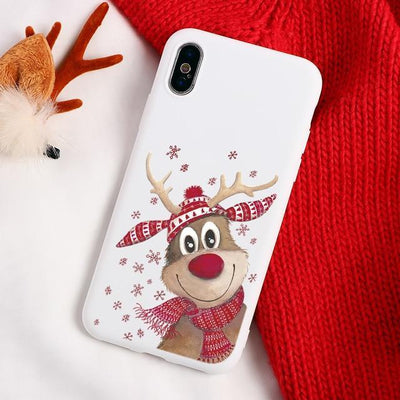 Merry Christmas Santa Claus Deer Xmas Print Silicon Soft TPU Phone Case For iPhone 7 8 6 6S Plus XR X 11 Pro XS Max 5 5S SE Case