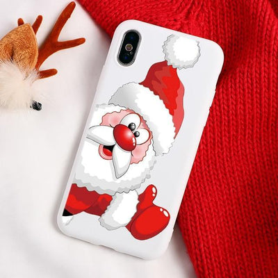 Merry Christmas Santa Claus Deer Xmas Print Silicon Soft TPU Phone Case For iPhone 7 8 6 6S Plus XR X 11 Pro XS Max 5 5S SE Case