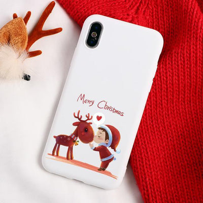 Merry Christmas Santa Claus Deer Xmas Print Silicon Soft TPU Phone Case For iPhone 7 8 6 6S Plus XR X 11 Pro XS Max 5 5S SE Case