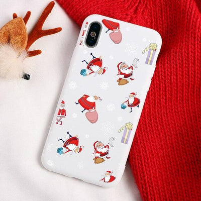 Merry Christmas Santa Claus Deer Xmas Print Silicon Soft TPU Phone Case For iPhone 7 8 6 6S Plus XR X 11 Pro XS Max 5 5S SE Case