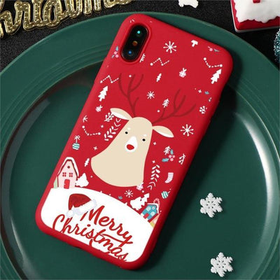 Merry Christmas Santa Claus Deer Xmas Print Silicon Soft TPU Phone Case For iPhone 7 8 6 6S Plus XR X 11 Pro XS Max 5 5S SE Case