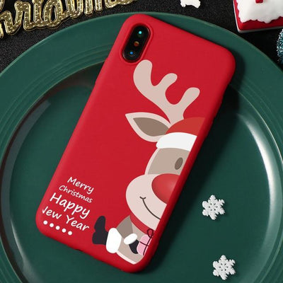 Merry Christmas Santa Claus Deer Xmas Print Silicon Soft TPU Phone Case For iPhone 7 8 6 6S Plus XR X 11 Pro XS Max 5 5S SE Case