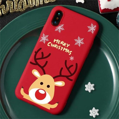 Merry Christmas Santa Claus Deer Xmas Print Silicon Soft TPU Phone Case For iPhone 7 8 6 6S Plus XR X 11 Pro XS Max 5 5S SE Case