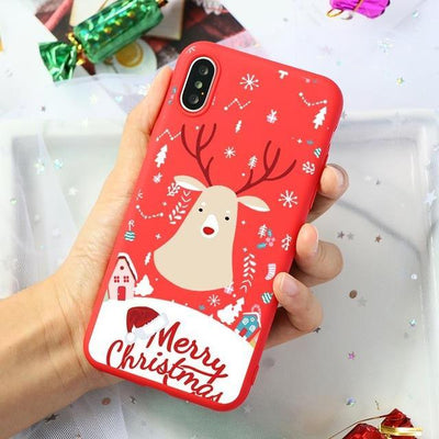 Merry Christmas Santa Claus Deer Print Silicone Soft TPU Case For iPhone 11 Pro 7 8 6 6S Plus XR X XS Max 5 5S SE Case Back Capa