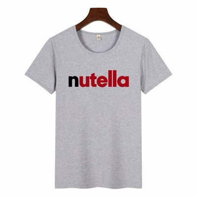 Nutella Kawaii Print T Shirt Women 90s Harajuku Ullzang Fashion T-shirt Graphic Cute Cartoon Tshirt Korean Style Top Tees Female