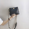 CmetNi Black Small Women Messenger Bag Soft Washed PU Leather Crossbody Bag Female Handbag Purses Chain