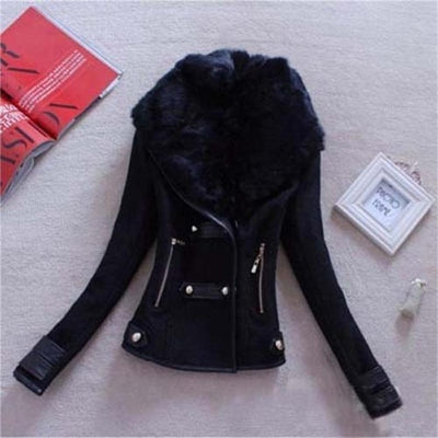 Women Woollen Casual Coat Winter Autumn 2017  Fashion New Brand  Plus Size S-XXL Zipper Slim Solid Parka Casaco Feminino