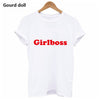 New fashion girl boss Letter harajuku Casual Short Sleeve O-Neck women tshirt kawaii tumblr black/white Fashion women T-shirts