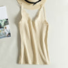 Sexy Women Lace Camisole Splicing Double V-neck Vest Plain Slim Sling Camis Solid Colors