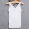 Sexy Women Lace Camisole Splicing Double V-neck Vest Plain Slim Sling Camis Solid Colors