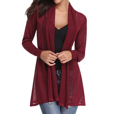 New Fashion High Quality Womens Casual Sexy Long Sleeve Open Front Patchwork Cardigan Sweater Coat Drop Shipping