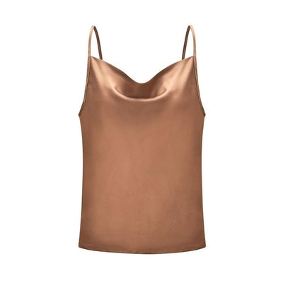 Satin Women Thin Wild Solid Camis Vest Women Tank Tops Female 2019 Summer Sexy Strap Basic Tops Chiffon Sleeveless Camisole