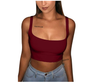 2019 Sexy Women Solid Strappy Tanks Vest Crop Top Summer Sleeveless Slash Neck Tanks Beach Women Sports Tank Tops