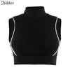 Nibber summer Reflective black sleeveless crop top women tshirt 2019fashion Casual Active Wear ladies Street sports leisure tees