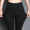 2019 Plus Size pocket women High Waist black pants women high elastic Skinny pants Stretchy Women trousers XXL